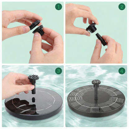 AquaBloom™ – Stilren Solcellsdriven Flytande Vattenfontänpump