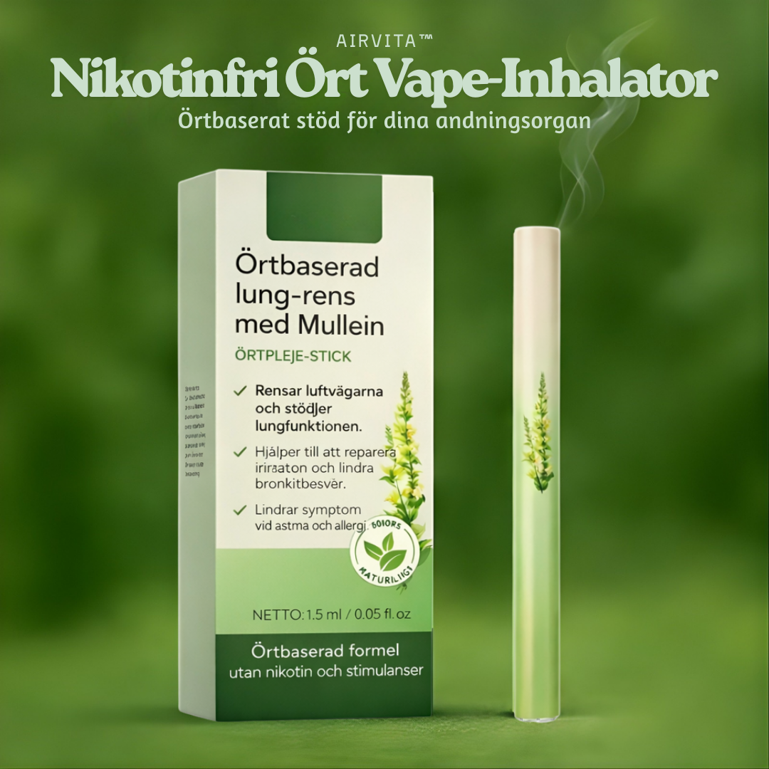 AirVita™ – Nikotinfri Ört Vape-Inhalator