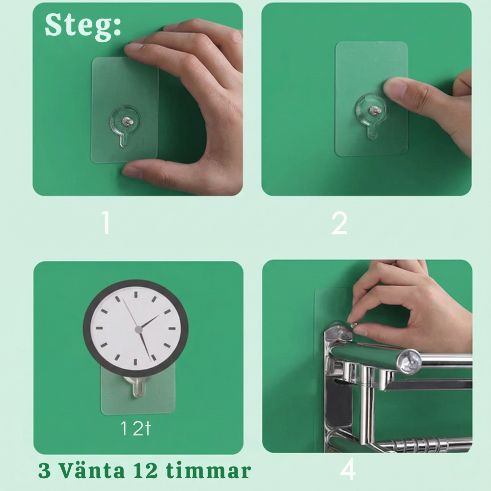 WallGrip™ – Stark Självhäftande Väggkrok