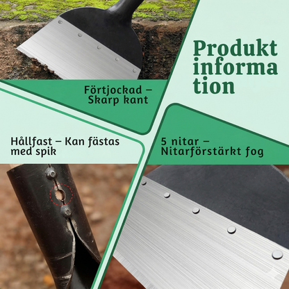 TerraPro™ – Hållbar Multi-Användbar Trädgårdsspade i Stålblad