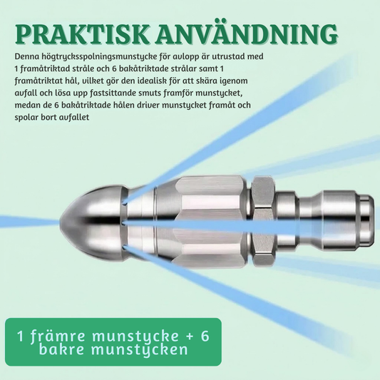 PipeJet™ – Högtrycks Avloppsrengöringsmunstycke