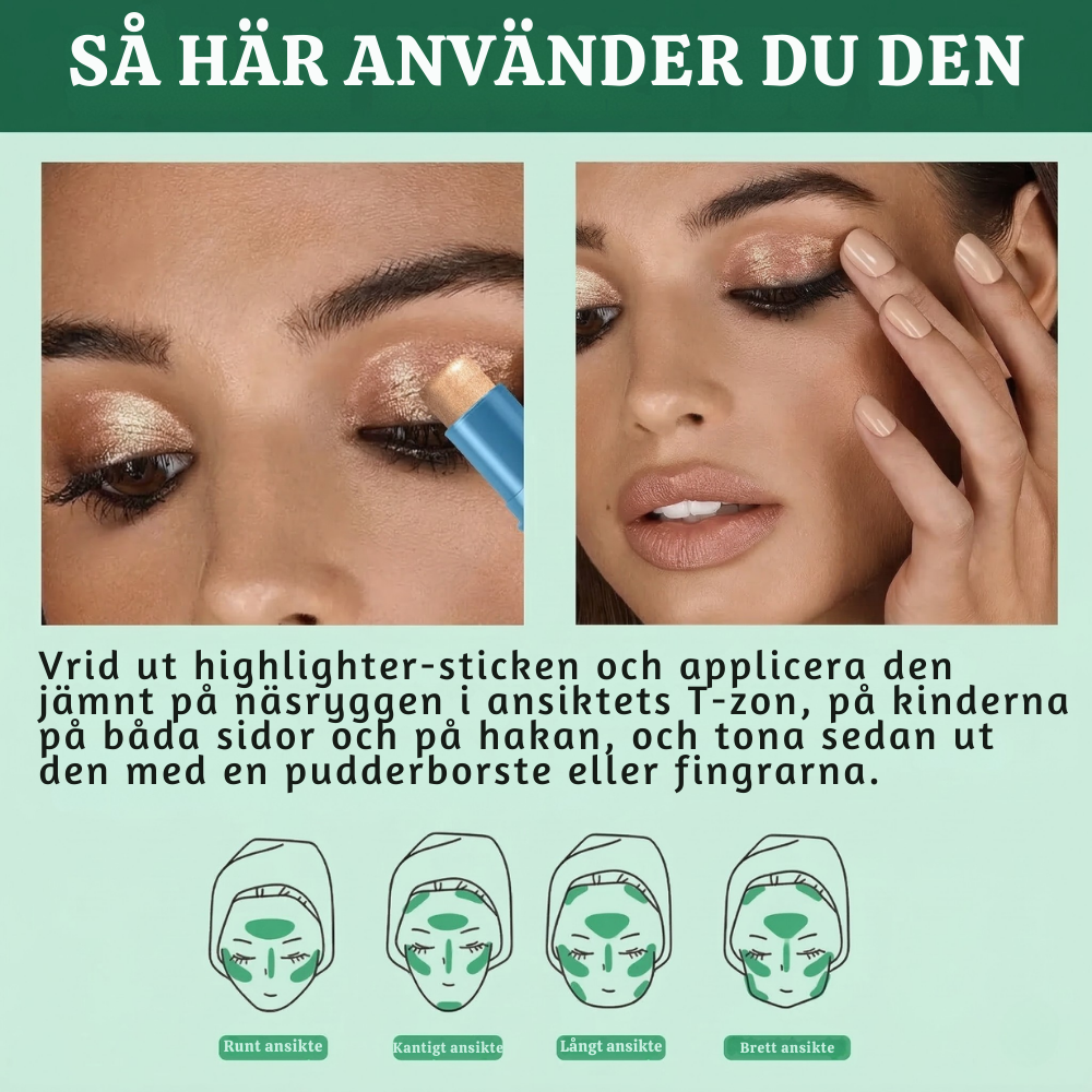GlowSkin™ – Multi-Användbar Ansikts Shimmer Stick Kollektion