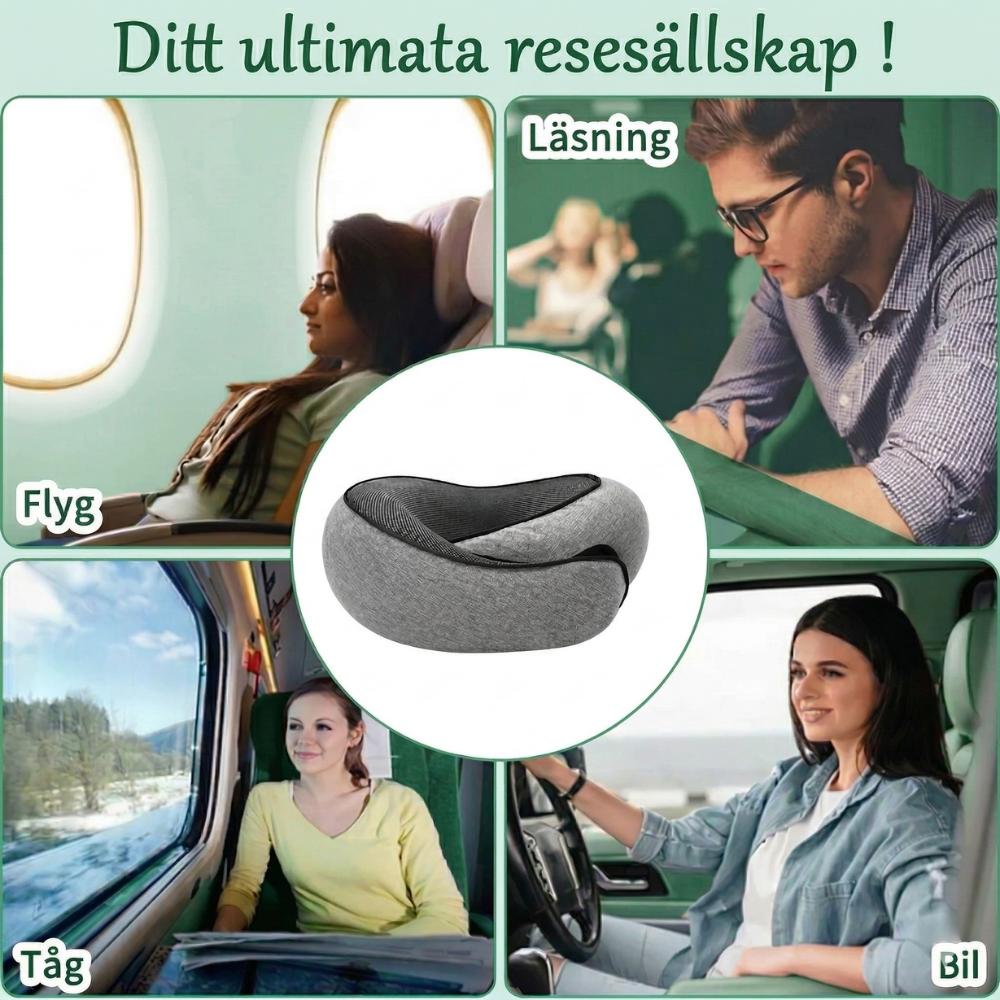 NeckNest™ – 360° Ergonomisk Resenackkudde