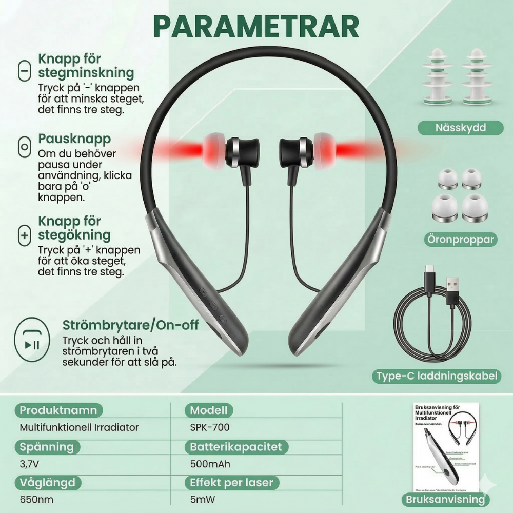 OxyRelief™ – Avancerad Ljusterapi Enhet mot Tinnitus