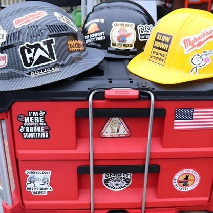 TradeJokes™ – Roligt Vattentätt Blue Collar Stickerpaket
