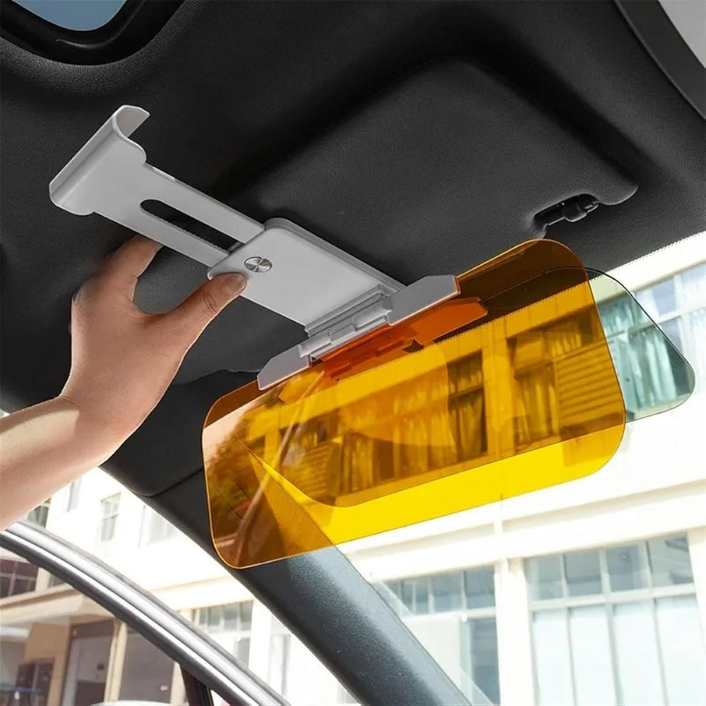 SunDusk™ – Universell 2-i-1 Anti-Bländnings Solskärm för Bil