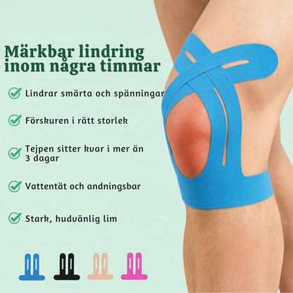 FlexTape™ – Terapeutisk Förskuren Kinesiologi Knätejp