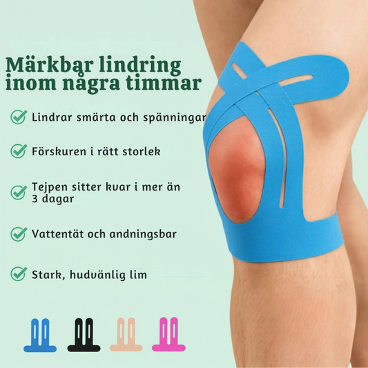 FlexTape™ – Terapeutisk Förskuren Kinesiologi Knätejp