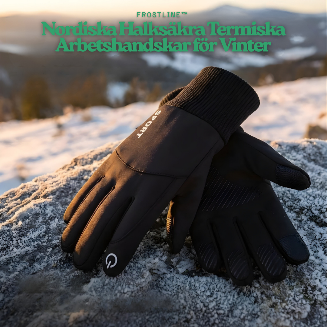 FrostLine™ – Nordiska Halksäkra Termiska Arbetshandskar för Vinter