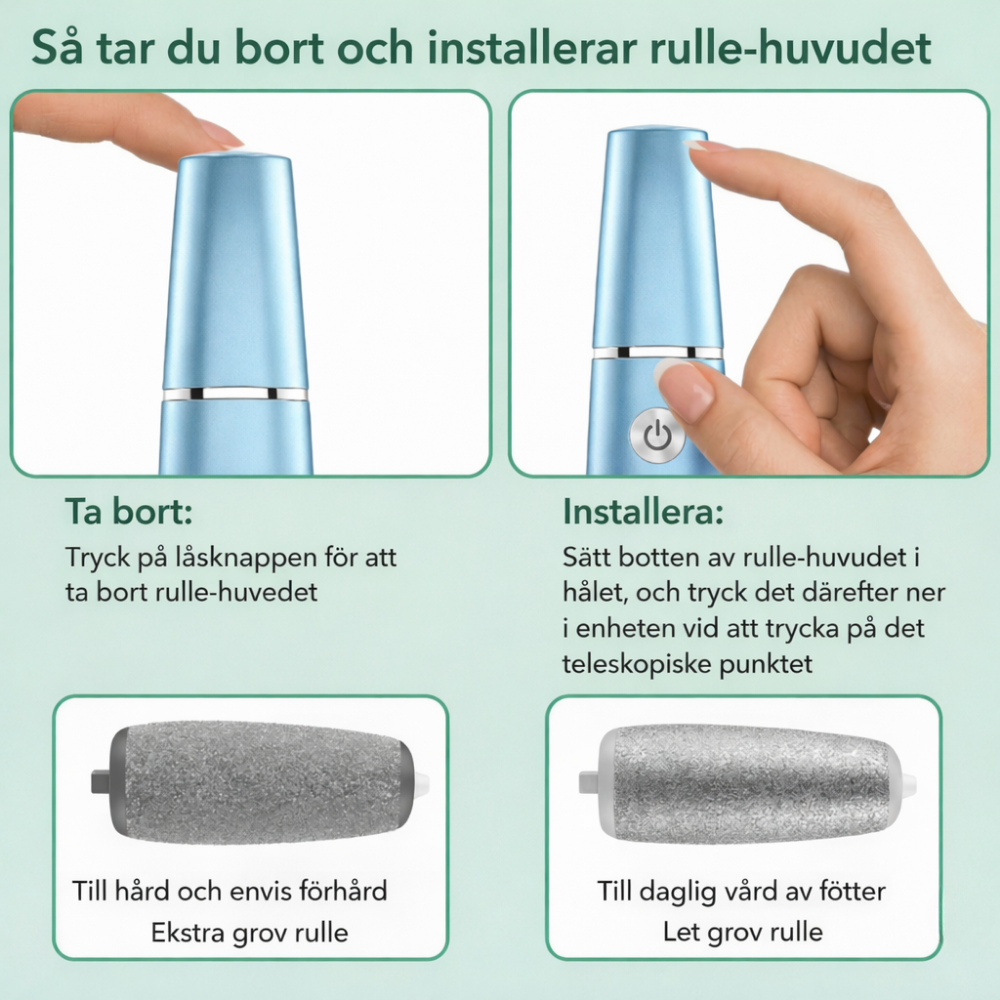 PediPro™ – Uppladdningsbar Elektrisk Pedikyr-förhårdnadsborttagare