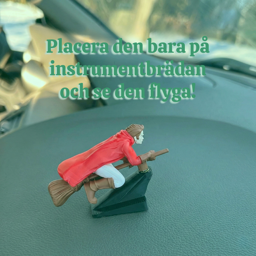 SpellSpin™ – Magisk Svängande Kvastskaft Bilinteriör Dekoration