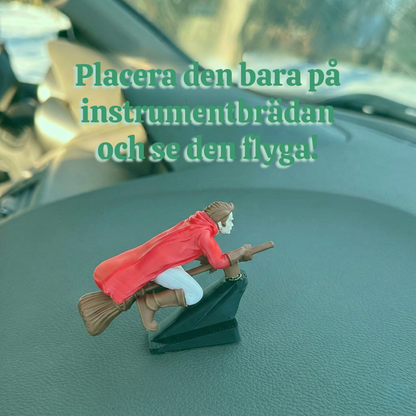 SpellSpin™ – Magisk Svängande Kvastskaft Bilinteriör Dekoration