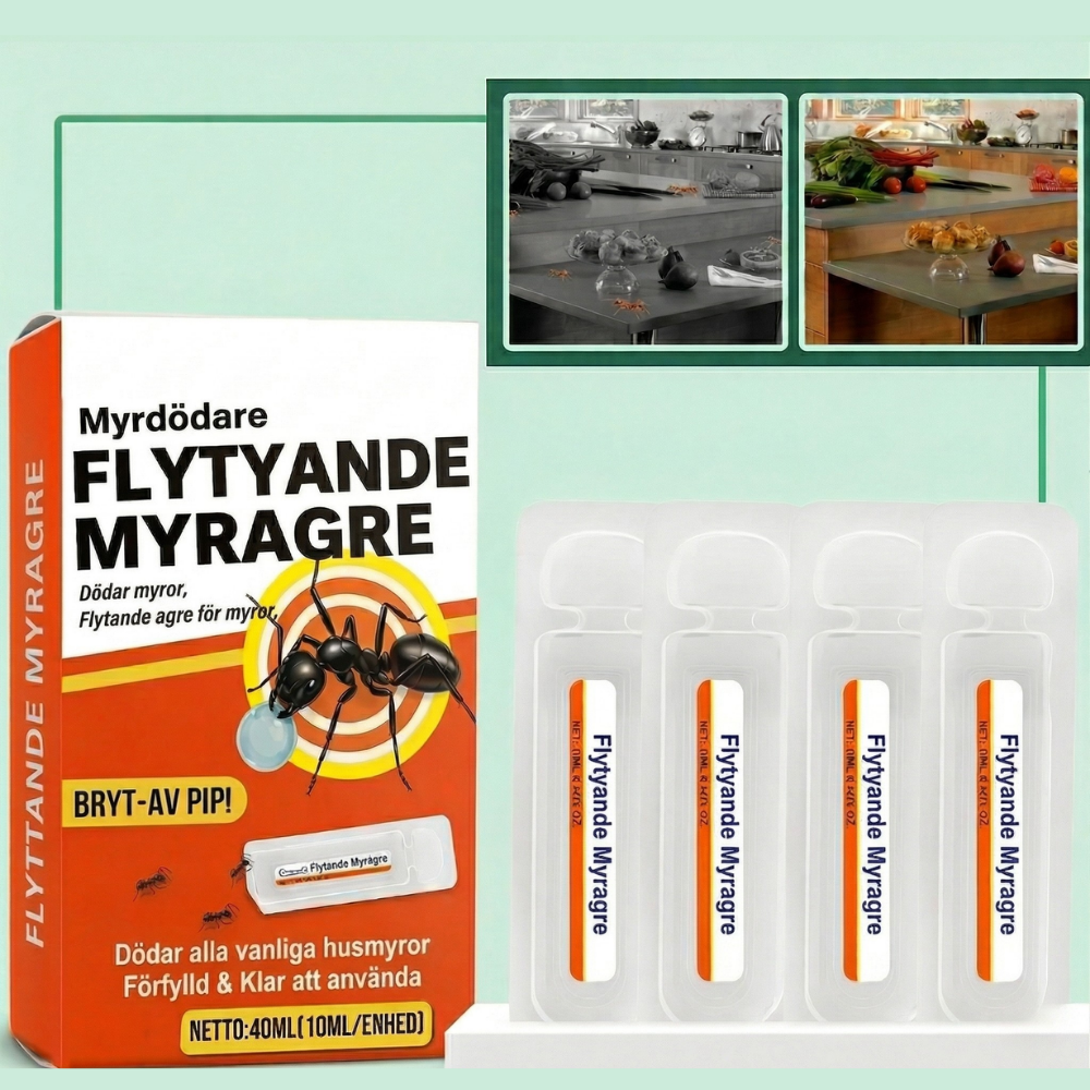 AntLure™ – Långvarigt Kit För Bekämpning Av Myror Med Flytande Bete