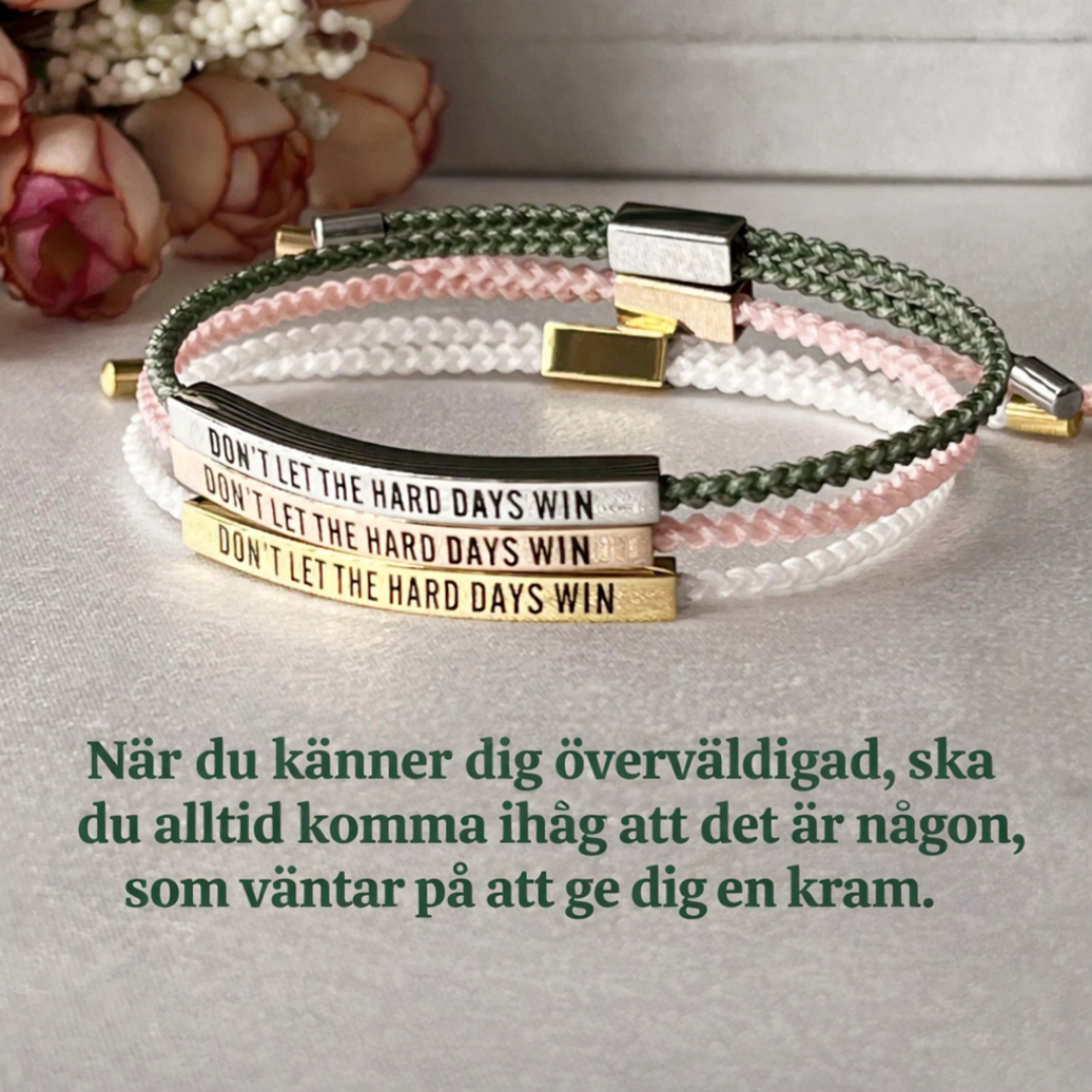 EchoLine™ – Flätat Inspirerande Armband i Rostfritt Stål
