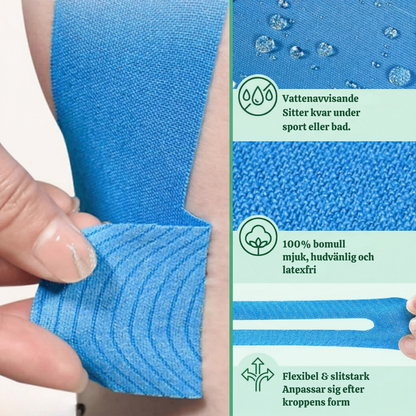 FlexTape™ – Terapeutisk Förskuren Kinesiologi Knätejp