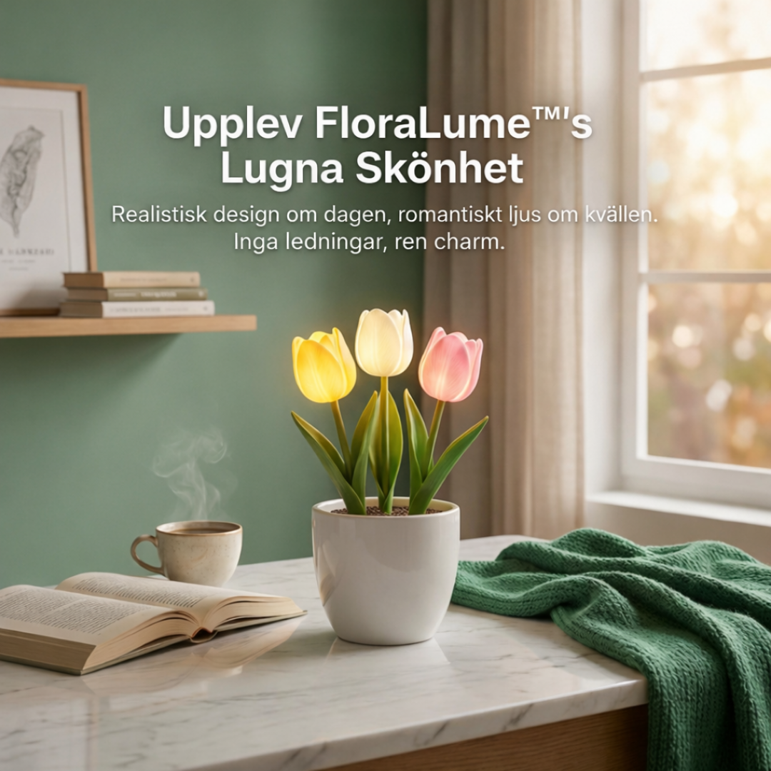 FloraLume™ – Romantisk Tulpan LED Nattlampa