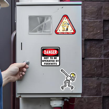 TradeJokes™ – Roligt Vattentätt Blue Collar Stickerpaket
