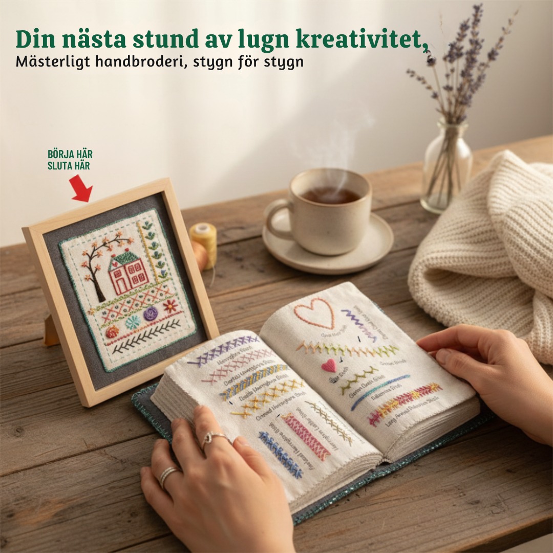 SoftStitch™ – Tygbroderi Övnings- & Lärobok