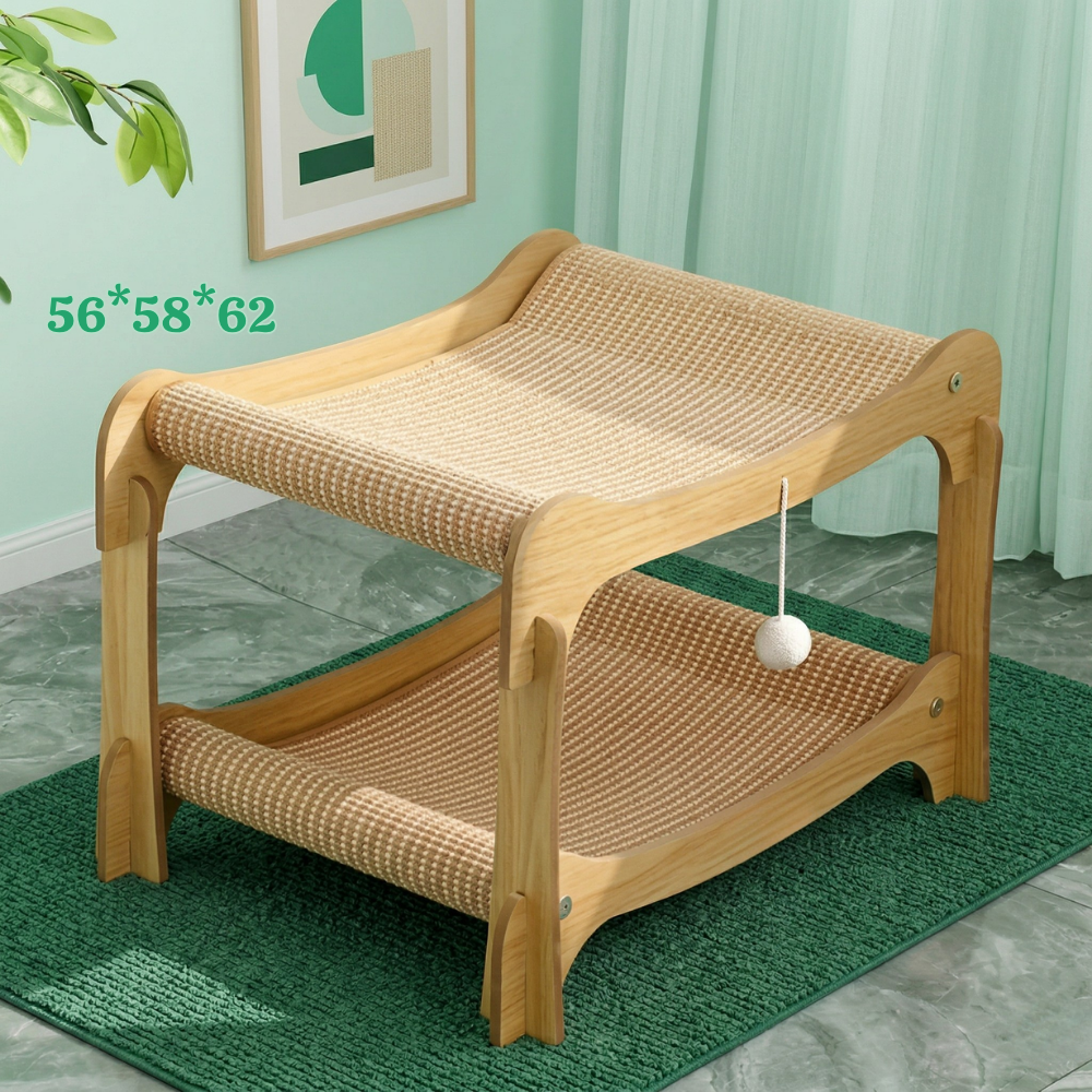 PawHaven™ – Premium 2-i-1 Sisal Klösmöbel Och Bädd För Katter
