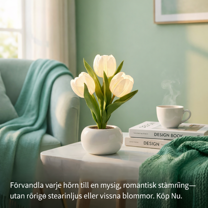 FloraLume™ – Romantisk Tulpan LED Nattlampa