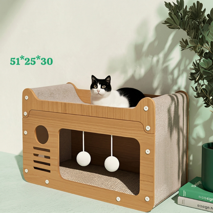 PawHaven™ – Premium 2-i-1 Sisal Klösmöbel Och Bädd För Katter