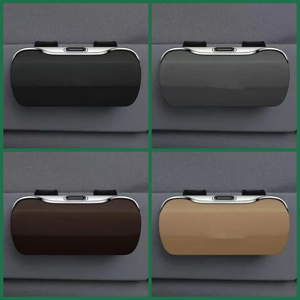 LuxVisor™ – Premium One-Touch Glasögonhållare för Bil