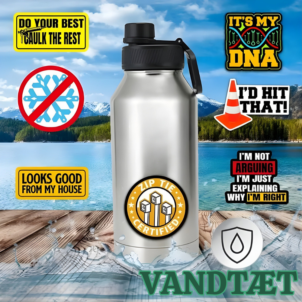 TradeJokes™ – Roligt Vattentätt Blue Collar Stickerpaket
