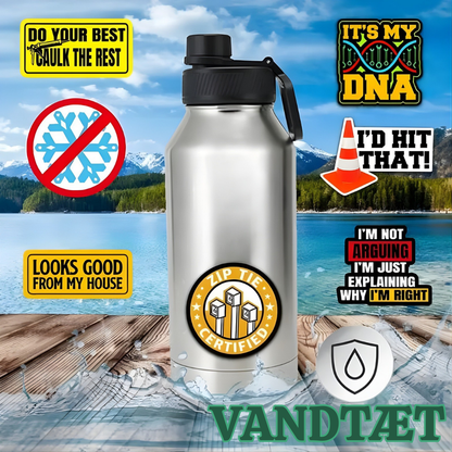 TradeJokes™ – Roligt Vattentätt Blue Collar Stickerpaket