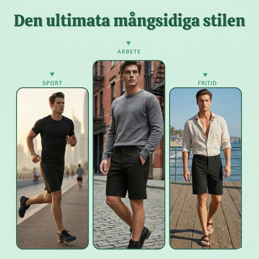 Larsen™ – Snabbtorkande Stretch Performance Shorts för Män