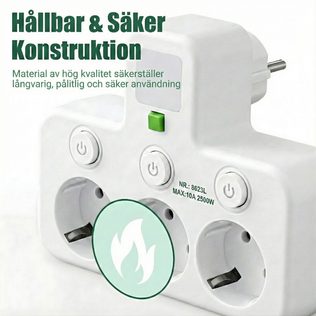 PlugWise™ – Smart Grenuttag med USB Laddningshub