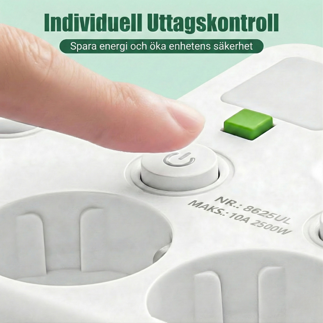 PlugWise™ – Smart Grenuttag med USB Laddningshub