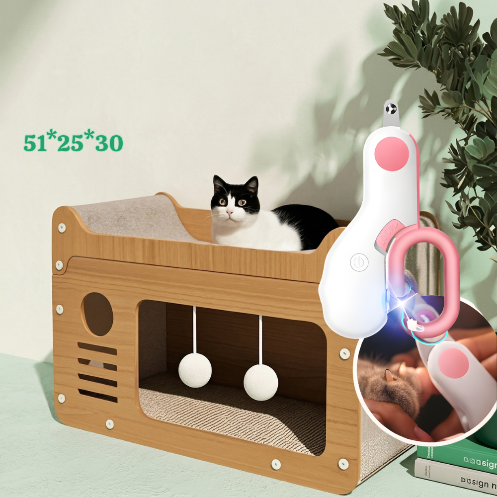 PawHaven™ – Premium 2-i-1 Sisal Klösmöbel Och Bädd För Katter