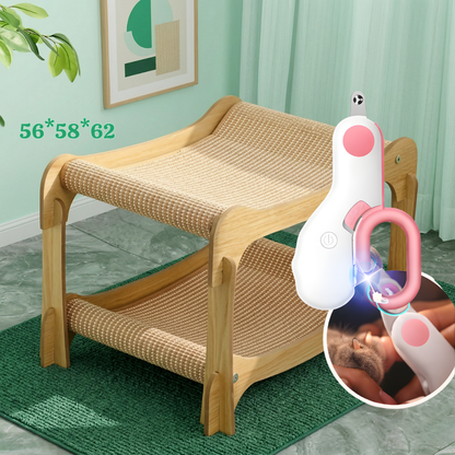 PawHaven™ – Premium 2-i-1 Sisal Klösmöbel Och Bädd För Katter