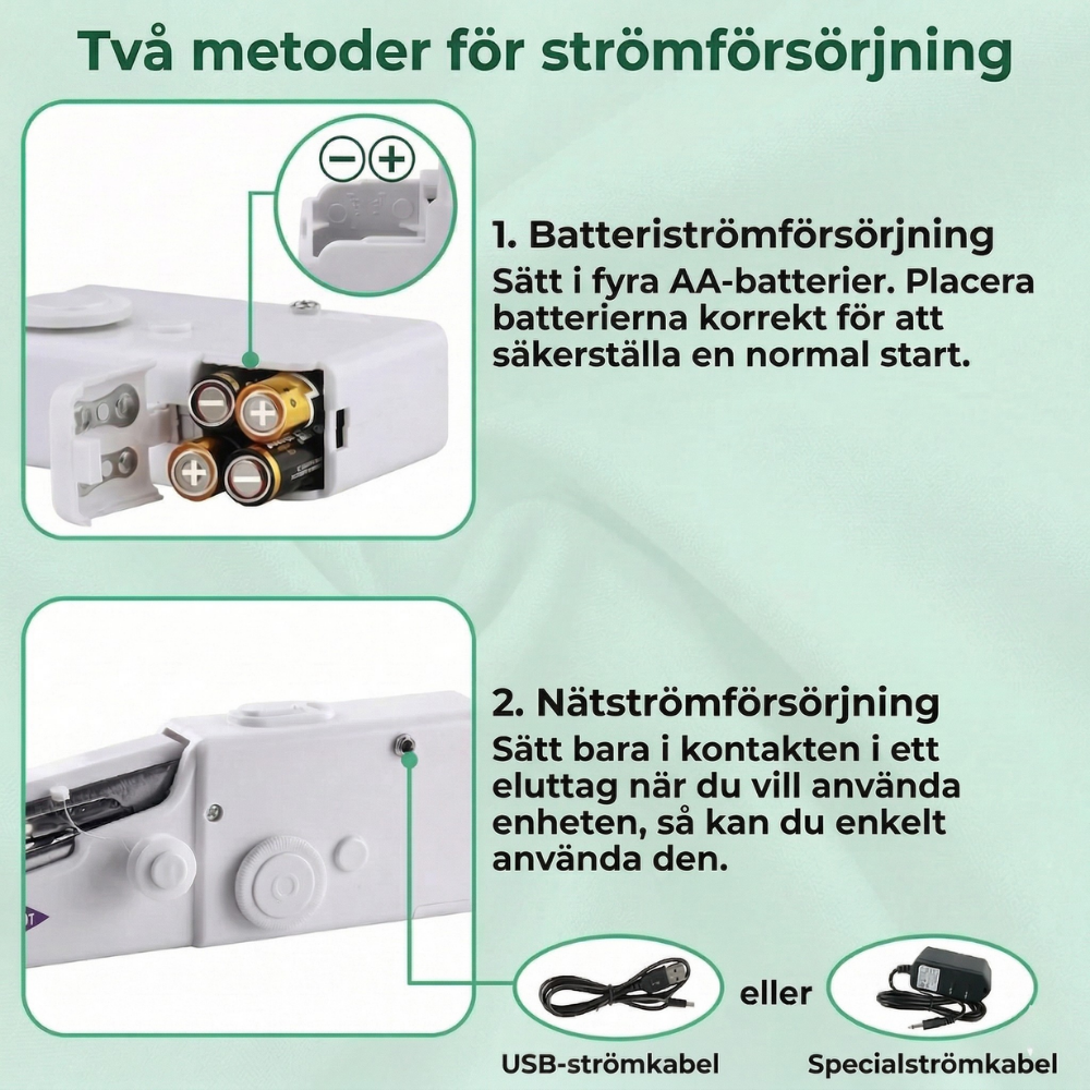 SwiftSew™ – Mini Bærbar Symaskine Værktøj