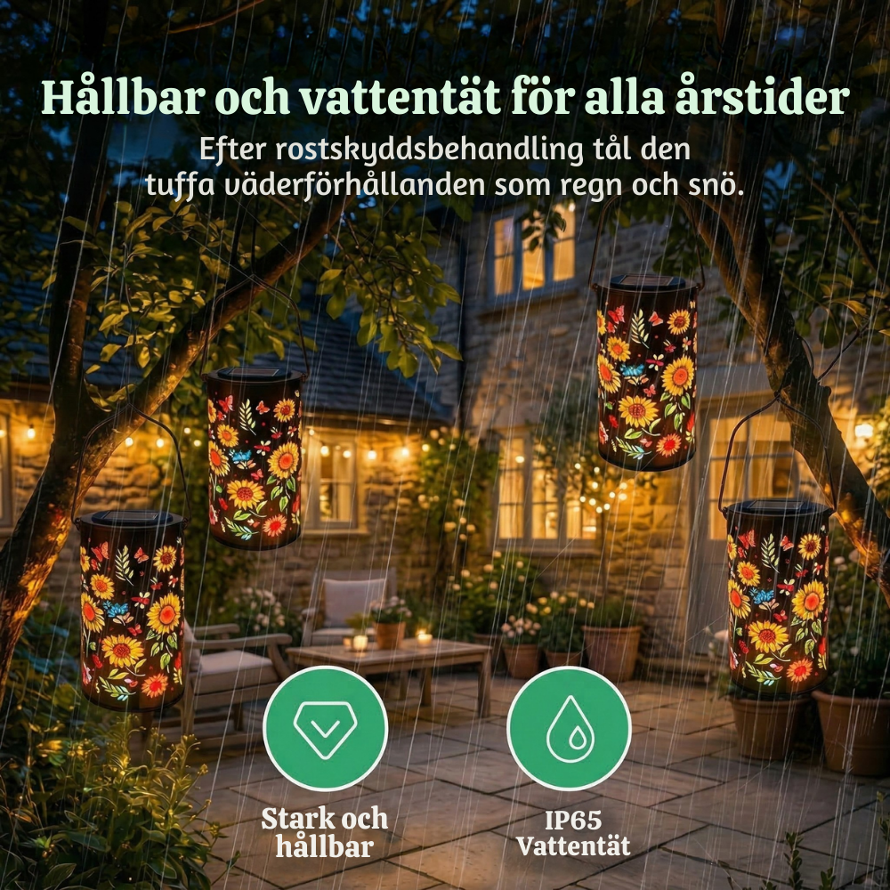 FloraGlow™ – Färgglad Soldriven Blomster Lykta Lampa