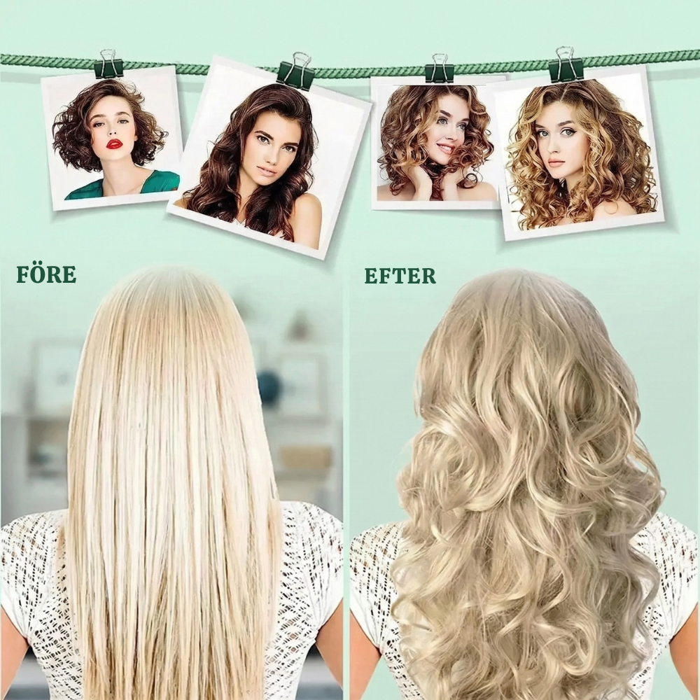 CurlBloom™ – Skonsamt Värmefritt Silikon Hårlockningsset
