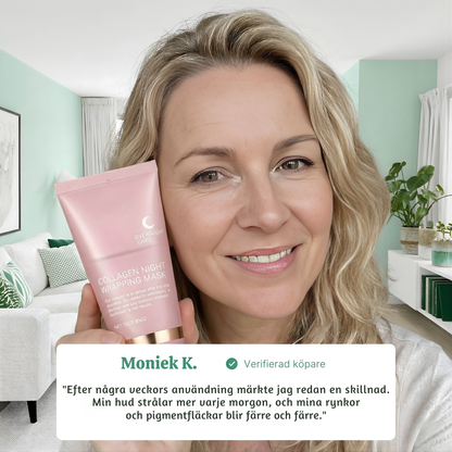 LunéaSkin™ – Återfuktande Bio-Kollagen Inpackande Nattmask Set