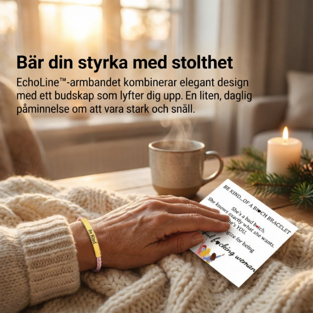 EchoLine™ – Flätat Inspirerande Armband i Rostfritt Stål