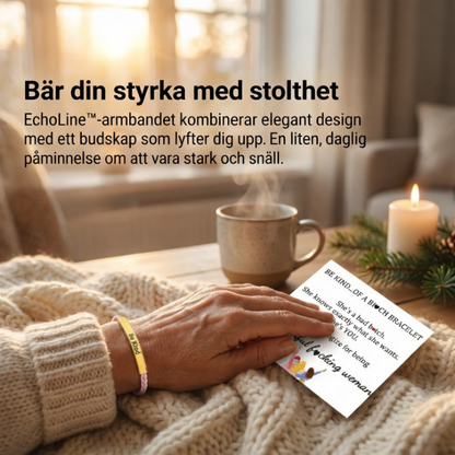 EchoLine™ – Flätat Inspirerande Armband i Rostfritt Stål