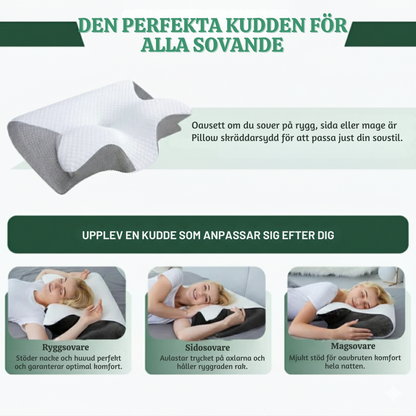 CloudCerv™ – Ergonomisk Memory Foam Kudde med Stöd