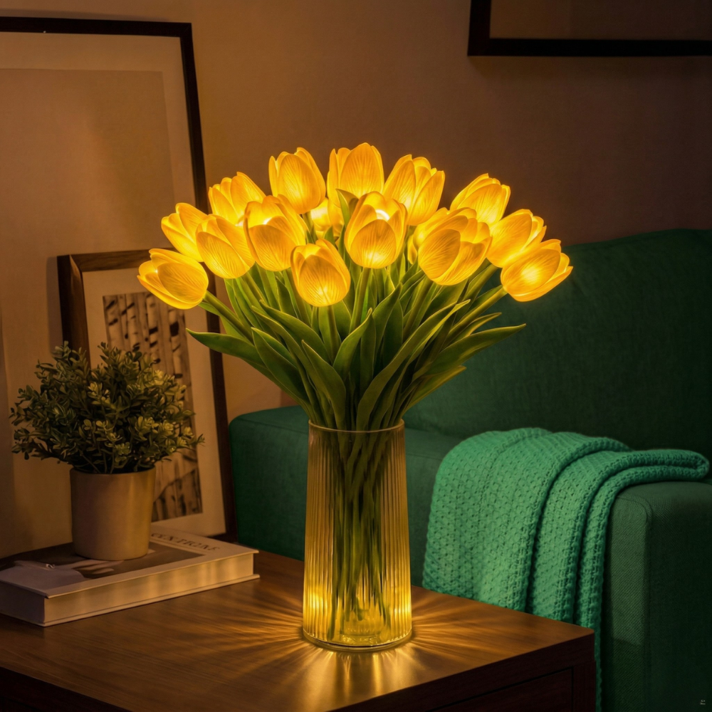 GlowPetal™ – Romantisk LED-Tulpanbukettlampa