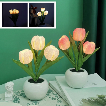 FloraLume™ – Romantisk Tulpan LED Nattlampa