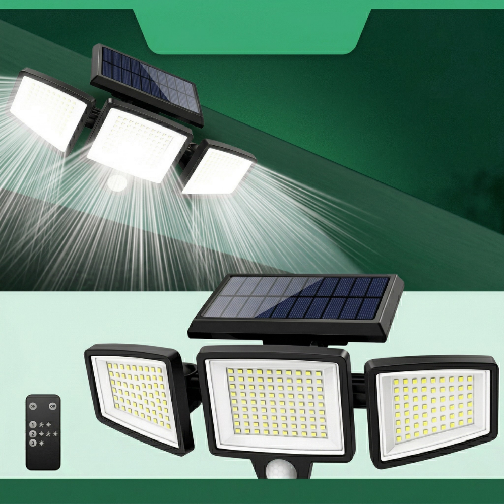 SolarisBeam™ – Solcellsdriven Utomhusvägglampa Med Rörelsesensor