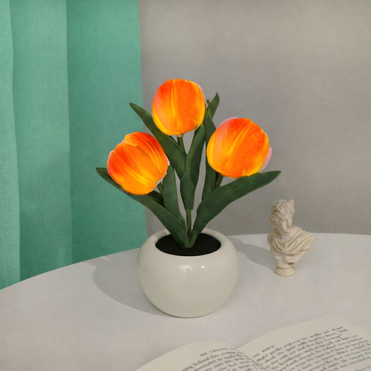 FloraLume™ – Romantisk Tulpan LED Nattlampa