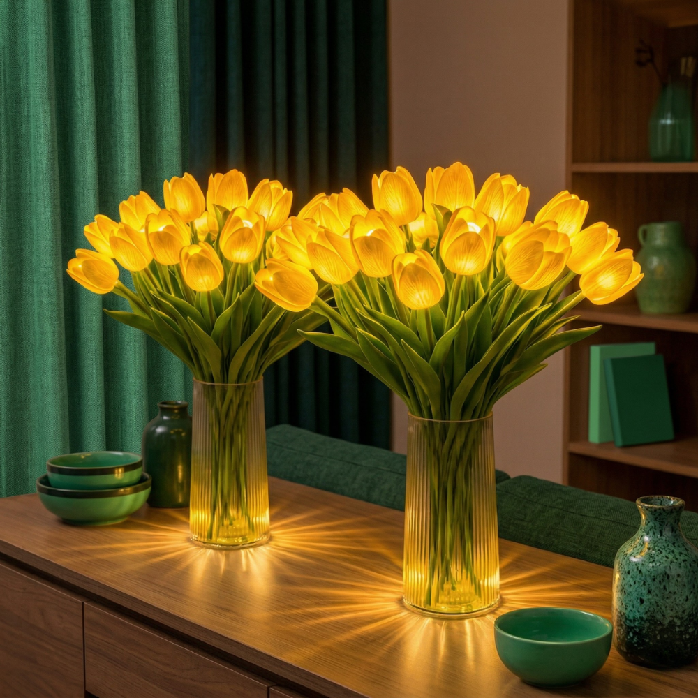 GlowPetal™ – Romantisk LED-Tulpanbukettlampa
