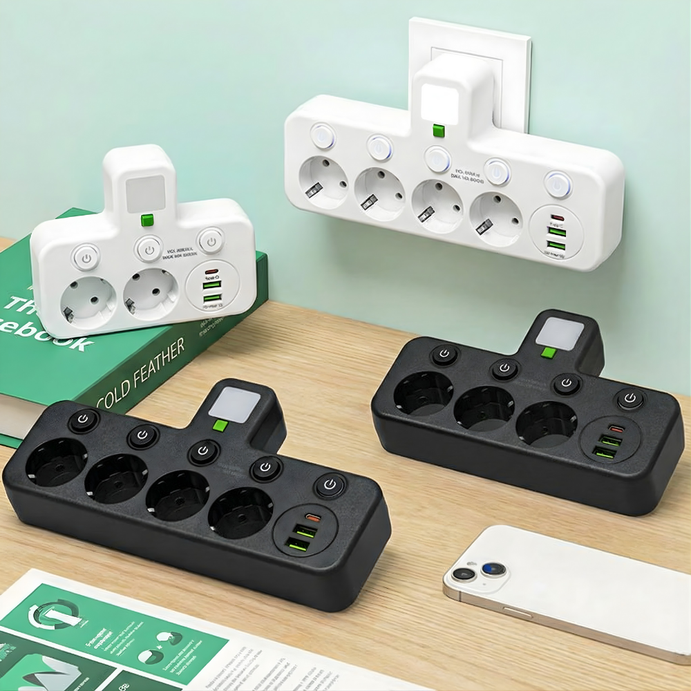 PlugWise™ – Smart Grenuttag med USB Laddningshub