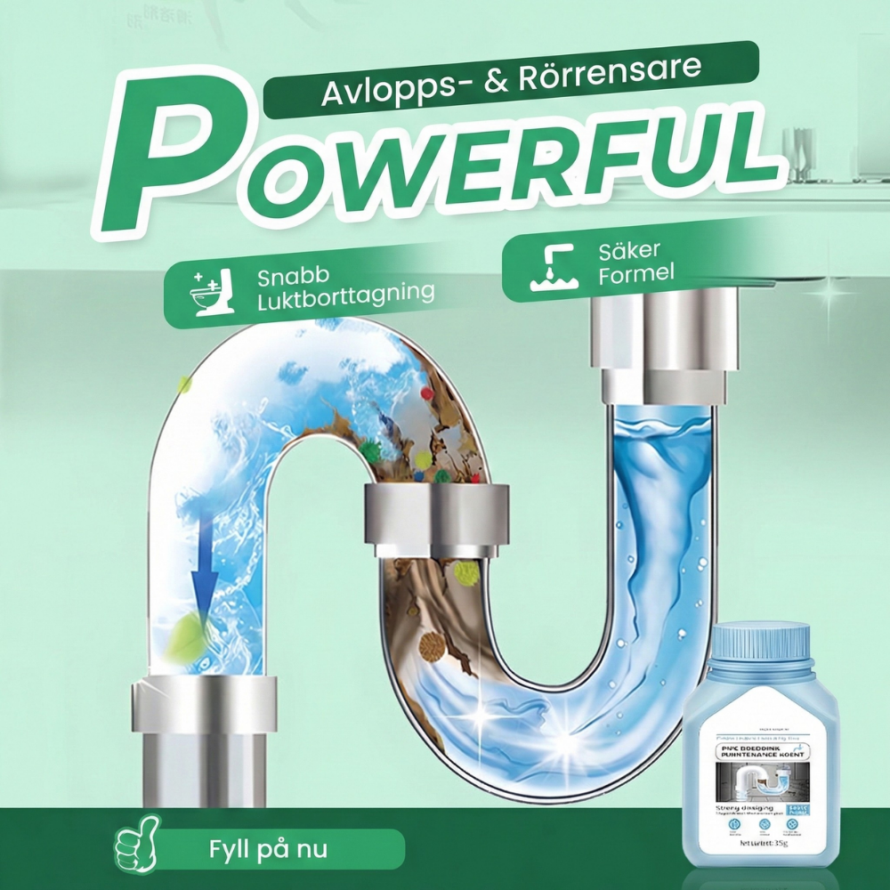 FlowFix™ – Kraftfullt Pulver för Avlopps- och Rörproppsborttagning