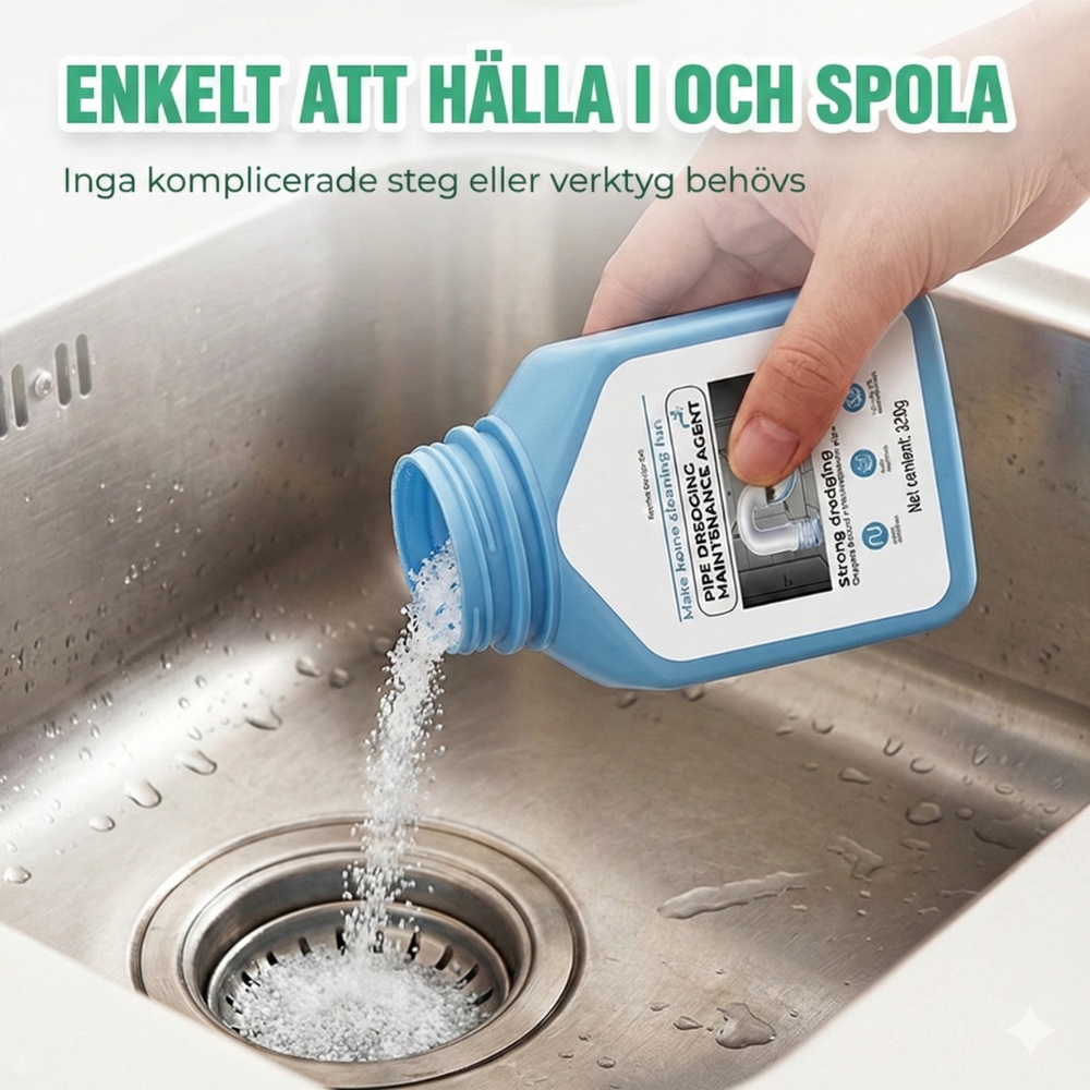 FlowFix™ – Kraftfullt Pulver för Avlopps- och Rörproppsborttagning