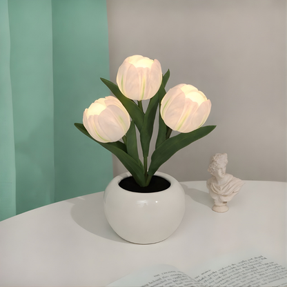 FloraLume™ – Romantisk Tulpan LED Nattlampa