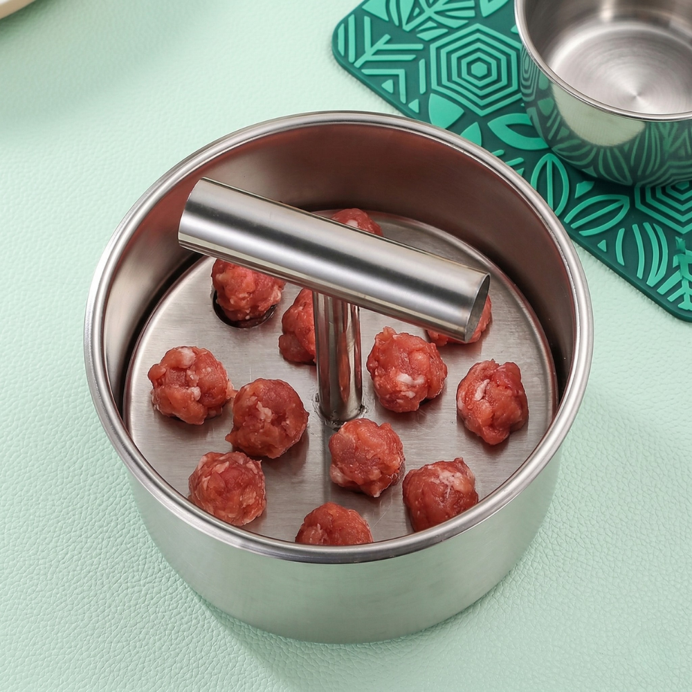 ChefRoll™ – Köksverktyg i Rostfritt Stål för Formning av Köttbullar